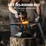 VEVOR Single Horn Anvil, 29.9 kg Cast Steel Anvil, High Hardness Rugged Round Horn Anvil Blacksmith, Large Countertop and Stable Base, with Round and Square Hole, Metalsmith Tool for Bending and Shaping
