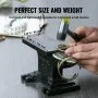 VEVOR Single Horn Anvil, 4 kg Cast Steel Anvil, High Hardness Rugged Round Horn Anvil Blacksmith, Compact Design and Stable Base, Forge Tools and Equipment, Metalsmith Tool for Bending and Shaping