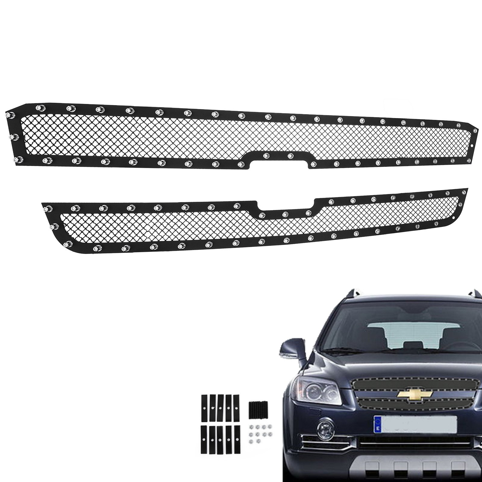 Vevor Chevy 2003-06 Avalanche/2005 Silverado 1500 Upper Rivet Mesh Grille Grill Insert