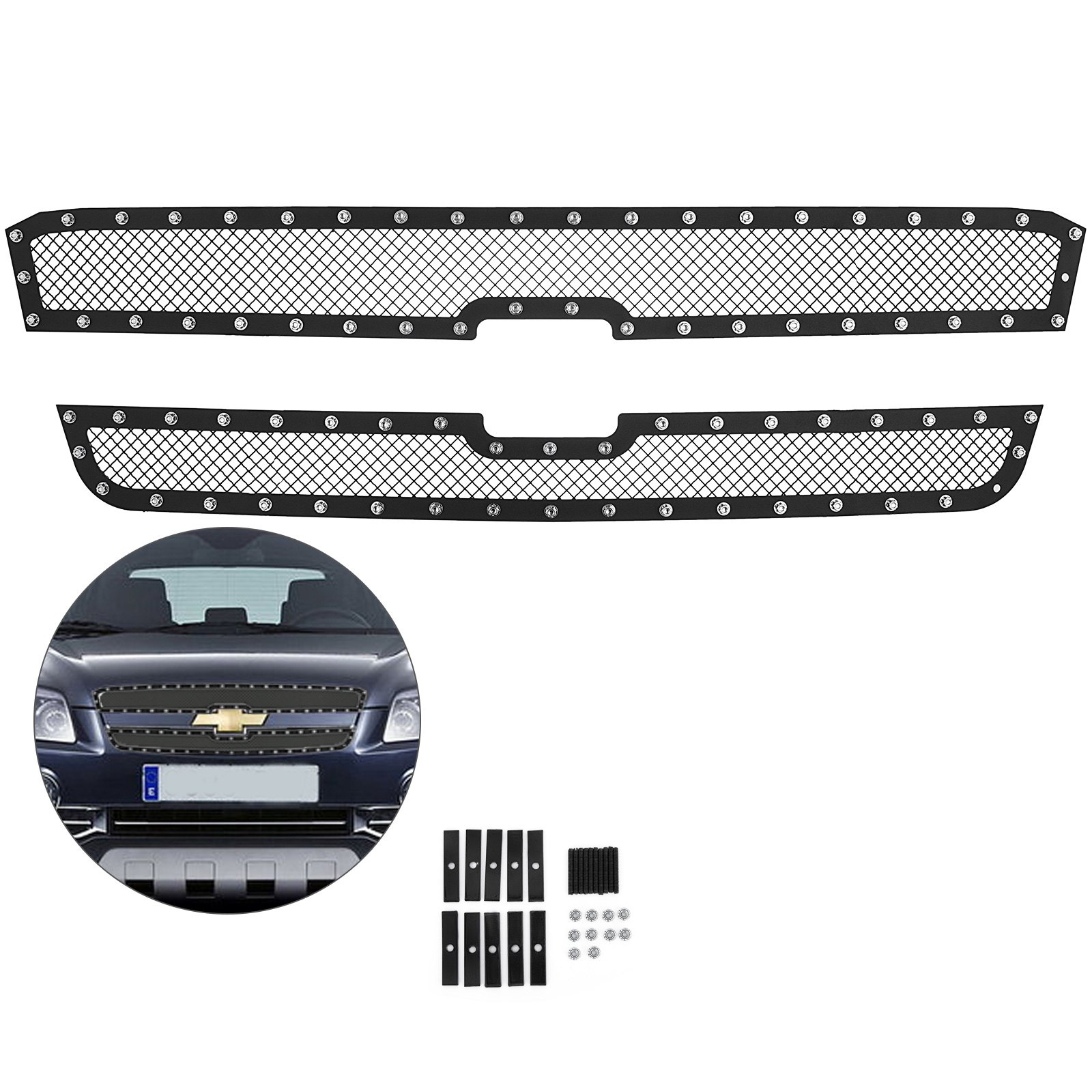 Vevor Chevy 2003-06 Avalanche/2005 Silverado 1500 Upper Rivet Mesh Grille Grill Insert