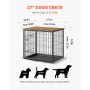 Dog Crate Furniture 27 in Indoor Wooden Dog Kennel with Tray Heavy Duty