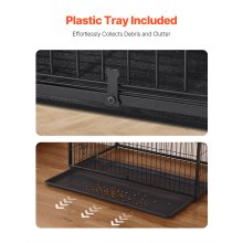 Dog Crate Furniture 27 in Indoor Wooden Dog Kennel with Tray Heavy Duty