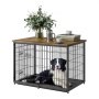 Dog Crate Furniture 38 in Indoor Wooden Dog Kennel with Tray Heavy Duty