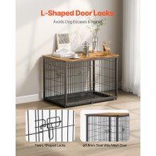 Dog Crate Furniture 38 in Indoor Wooden Dog Kennel with Tray Heavy Duty