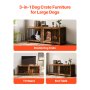 VEVOR Dog Crate Furniture 75 in Indoor Wooden Dog Kennel with Divider and Tray