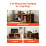 VEVOR 75" Dog Crate Furniture for 2 Dogs, Extra Large Double Dog Crate Furniture Large Breed with Divider & Double Doors, Large Wooden Dog Crate Furniture TV Stand for Medium Large Dogs Brown