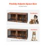 VEVOR Dog Crate Furniture 75 in Indoor Wooden Dog Kennel with Divider and Tray