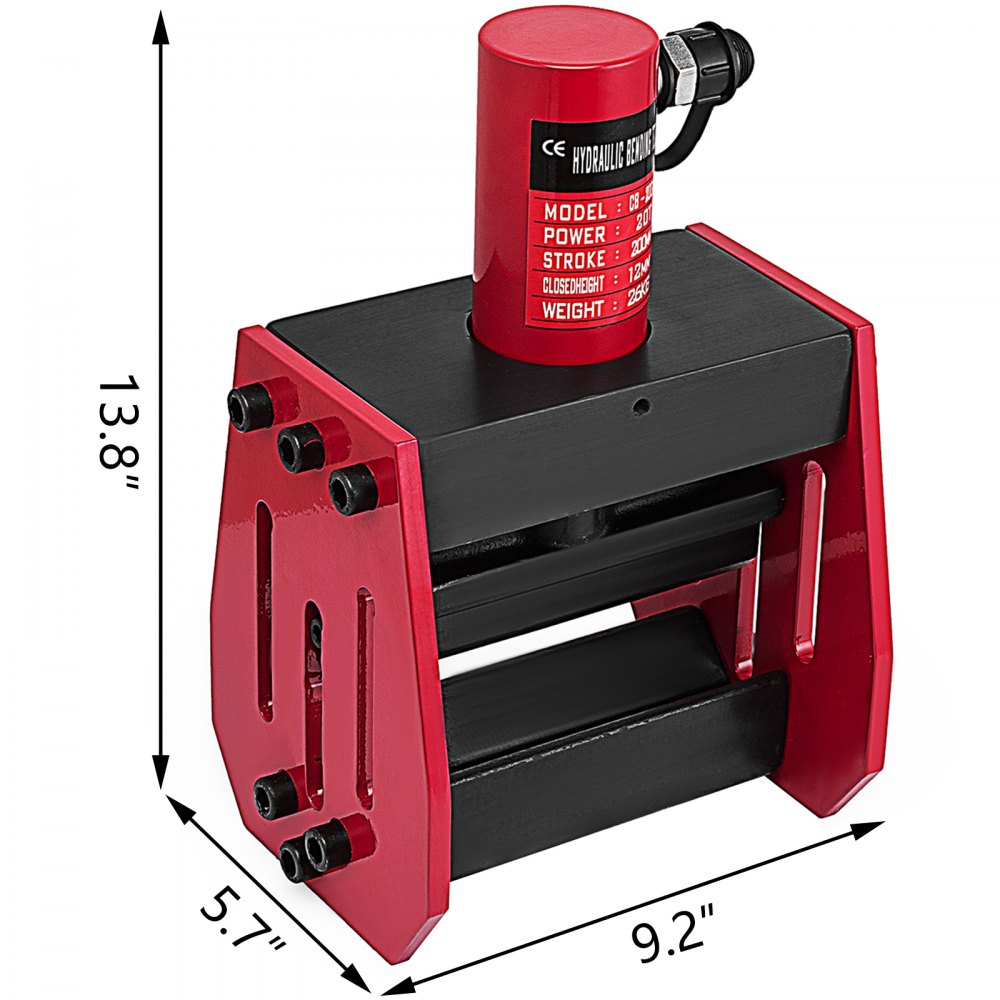 Hydraulic Busbar Bender 1/2'' 12mm 25 Ton Copper Heavy Duty Angle Reading
