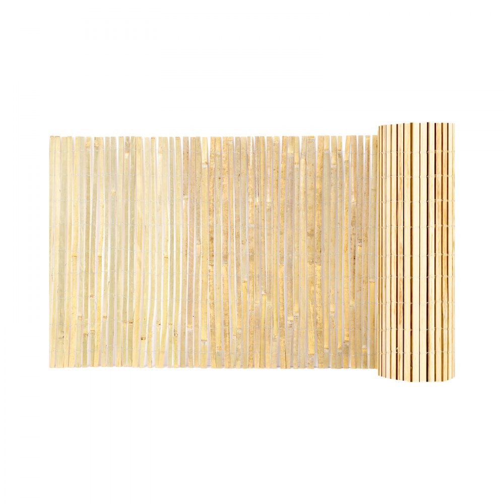 VEVOR Natural Bamboo Lat Screening Sekretess Bamboo Lat Staket 3 fot H x 19,6 fot L