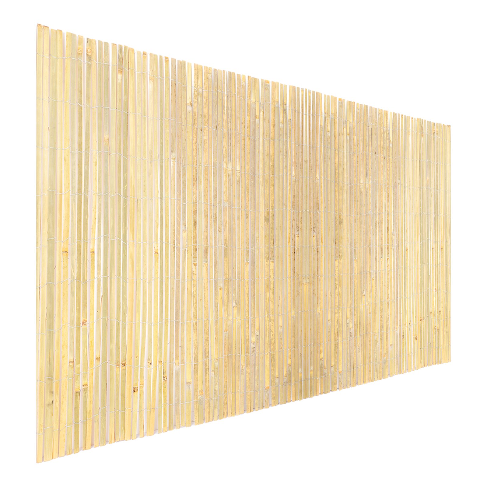VEVOR Natural Bamboo Slat Screening, Eco-Friendly Privacy Bamboo Slat Fence, 3 ft H x 19.6 ft L Decorative Bamboo Screen Panel, for Garden, Backyard, Balcony, Patio, Pool Side