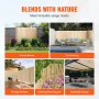 VEVOR Natural Bamboo Slat Screening Privacy Bamboo Slat Fence 6 ft H x 13 ft L