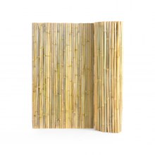 VEVOR Natural Rolled Bamboo Hegn Bamboo Panel 4 ft H x 8 ft L x 0,75 in D.