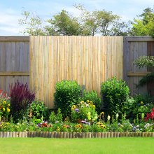 VEVOR Natural Rolled Bamboo Fence Bamboo Panel 6 ft H x 8 ft L x 0.75 in D.