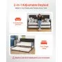 VEVOR Twin Size Daybed Frame Metal Day Bed with Trundle and Charging Station