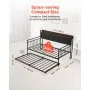 VEVOR Twin Size Daybed Frame Metal Day Bed with Trundle and Charging Station