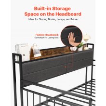 VEVOR Twin Size Daybed Frame Metal Day Bed with Trundle and Charging Station