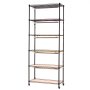 VEVOR Plant Shelf with Grow Light, 6-Tier Indoor Plant Stand, 180cm Tall Plants Display Rack with Wheels & 4/9/14H Timer, 150W 3-Color Full Spectrum Grow Lights, Flower Pot Holder for Seed Starting