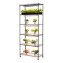 VEVOR Plant Shelf with Grow Light, 6-Tier Indoor Plant Stand, 180cm Tall Plants Display Rack with Wheels & 4/9/14H Timer, 150W 3-Color Full Spectrum Grow Lights, Flower Pot Holder for Seed Starting