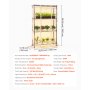 VEVOR Indoor Greenhouse with Grow Light, 150cm Tall 4-Tier Plant Stand with Clear Cover, Timer & Hygrometer, 180W Full Spectrum Grow Lights, Metal Lighted Plants Shelf Holder for Indoor Plants