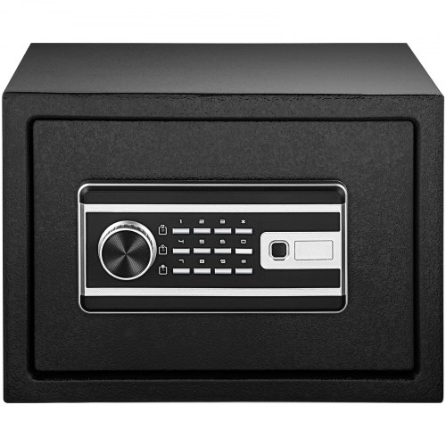 VEVOR Safe Box, 0.8 CU.FT Fingerprint Safe Box for Money w/ 2 Keys & Digital Keypad, Q235 Steel Safe Box for Storing Cash, Jewelry, Pistols, Documents, Watches in Home & Office & Hotel