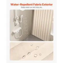 VEVOR Accordion Door Blackout Fabric Folding Magnetic Door Curtain 47 x 78 inch