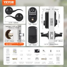 VEVOR Fingerprint Door Lock with Level Handles Keyless Entry Door Lock Password