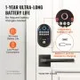 VEVOR Fingerprint Door Lock Keyless Entry Door Lock Password and Key Unlock