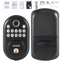VEVOR Fingerprint Door Lock, with Fingerprint/Keypad Code/Key, One-Time and Anti-Peeking Password, Silent Mode, Constant Unlock Mode, Aluminum Alloy Panel, Electronic Keypad Deadbolt for Entry Doors
