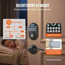 VEVOR Fingerprint Door Lock Keyless Entry Door Lock Password and Key Unlock