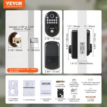 VEVOR Fingerprint Door Lock Keyless Entry Door Lock Password and Key Unlock