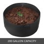 VEVOR 5-Pack 200 Gallon Plant Grow Bag Aeration Fabric Pots with Handles Black Grow Bag Plant Container for Garden Planting Washable and Reusable