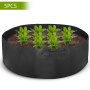 VEVOR Plant Grow Bag Fabric 5-Pack 400 Gallon Plant Grow Bag Aeration Fabric Pots with Handles Black Grow Bag Plant Container for Garden Planting Washable and Reusable