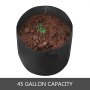 VEVOR Paquete de 12 bolsas de cultivo de plantas de 45 galones, macetas de tela de aireación con asas, bolsa de cultivo negra, contenedor de plantas para plantar en jardín, lavable y reutilizable
