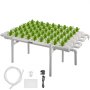 VEVOR 1 Layers 54 Plant Sites Hydroponic Site Grow Kit 6 Pipes Hydroponic Growing System Water Culture Garden Plant System for Leafy Vegetables Lettuce Herb Celery Cabbage