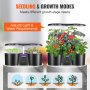 VEVOR Hydroponics Growing System, 12 Pods Indoor Growing System, Indoor Herb Garden with Full-Spectrum LED Grow Light, Indoor Gardening System Height Adjustable, 4.2L Water Tank, Auto Timer