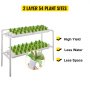 Kit de cultivo hidropónico 6 tubos 2 capas 54 sitios de plantación Verduras Melones Híbridos
