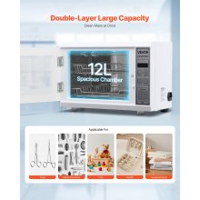 Nail Tool Cleaning Machine 12L Large Capacity Tool Cabinet Cleaner Various Modes
