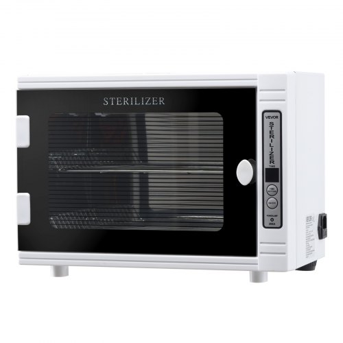 VEVOR UV Sterilisator Nagelwerkzeug-Reinigungsmaschine  12 L 160 W Multifunktionale Nagelreiniger Sterilisator Mit Timer Einstellung Reinigungskabinett Mit Tuer Aus Gehaertetem Glas Fuer Labore
