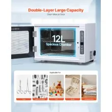 Nail Tool Cleaning Machine 12L Large Capacity Tool Cabinet Cleaner Box 185nm