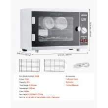 VEVOR Nail Tool Cleaning Machine 12L Large Capacity Knob Control Tool Cleaner