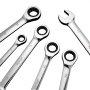 VEVOR Combination Wrench Set, 16-Piece Ratcheting Wrench Set with Organizer Rack, Cr-V Steel Wrench Set Metric 8 mm to 24 mm, Ideal for General Household, Garage, Workshop, Auto Repairs, Emergency