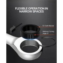 VEVOR Combination Wrench Set 30 PCS SAE 1/4" to 1", Metric 8-24mm Organizer Rack