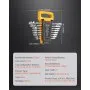 VEVOR Combination Wrench Set, 8-Piece Ratcheting Wrench Set with Organizer Rack, Cr-V Steel Wrench Set Metric 8 mm to 19 mm, Ideal for General Household, Garage, Workshop, Auto Repairs, Emergency