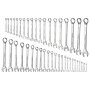 VEVOR Combination Wrench Set, 44-Piece SAE and Metric, 12-Point Box End and 15° Angled Open End Combination Wrenches with Roll Up Pouch, Carbon Steel, for General Household and Automotive Repairs