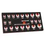 VEVOR Crowfoot Wrench Set, 3/8" Drive, 22-Piece Metric and SAE Size Crows Foot Wrenches, Cr-Mo Alloy Steel, with Storage Tray, Dual Size Markings on Tools and Tray, for Auto Maintenance or Repairs