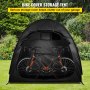 VEVOR Bike Cover Storage Tent, 420D Oxford Portable for 2 Bikes, Outdoor Waterproof Anti-Dust Bicycle Storage Shed, Heavy Duty for Bikes, Lawn Mower, and Garden Tools, w/ Carry Bag and Pegs, Black