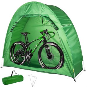 VEVOR Bicycle Storage Tent Bike Cover 420D Waterproof Green w/ Carry Bag