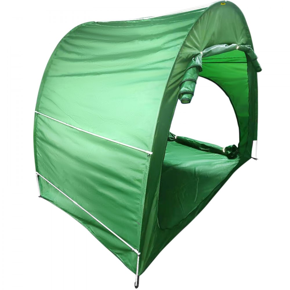 VEVOR Bike Cover Storage Tent, 420D Oxford Fabric Portable for 4 Bikes, Outdoor Waterproof Anti-Dust Bicycle Storage Shed, Heavy Duty for Bikes, Lawn Mower, and Garden Tools, with Carry Bag, Green
