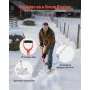 VEVOR Snow Shovel for Driveway, 35cm Wide Aluminum Alloy Snow Shovel with D-shaped Handles, Large Capacity Snowplow Shovels, Lightweight Snows Removal Tool for Garden Car Camping