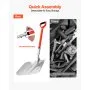 VEVOR Snow Shovel for Driveway, 35cm Wide Aluminum Alloy Snow Shovel with D-shaped Handles, Large Capacity Snowplow Shovels, Lightweight Snows Removal Tool for Garden Car Camping